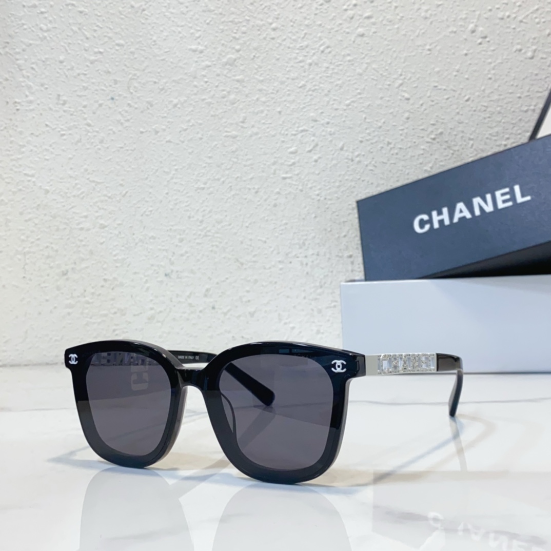 black silver Chanel sunglasses replica 3665