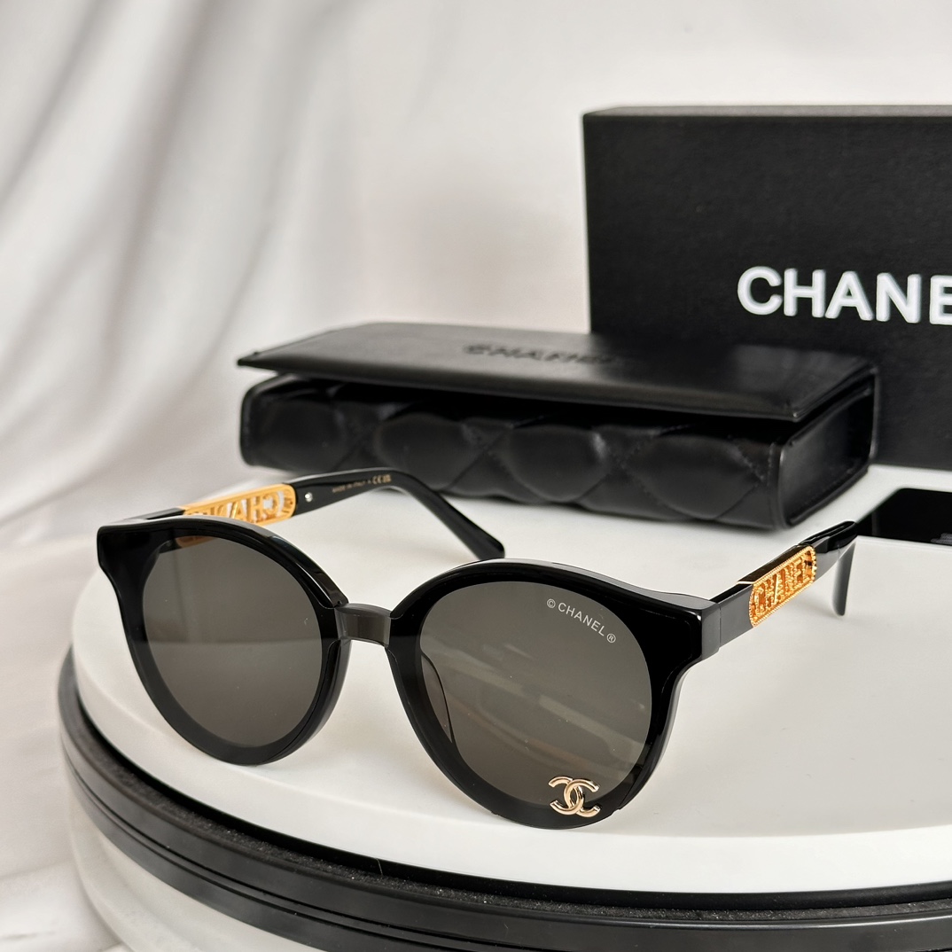 black gold Chanel sunglasses replica A95081