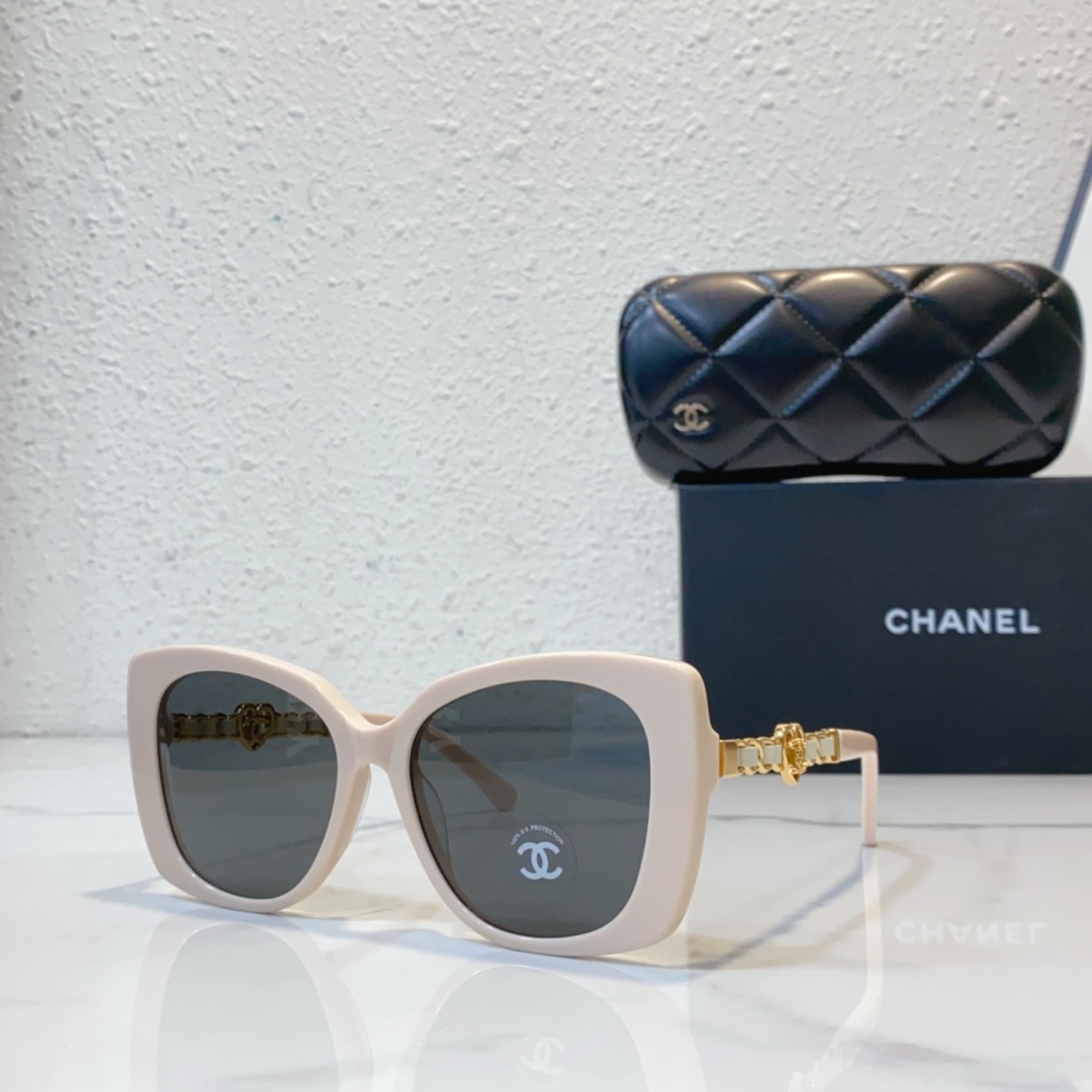 beige Replica Chanel sunglasses CH7982