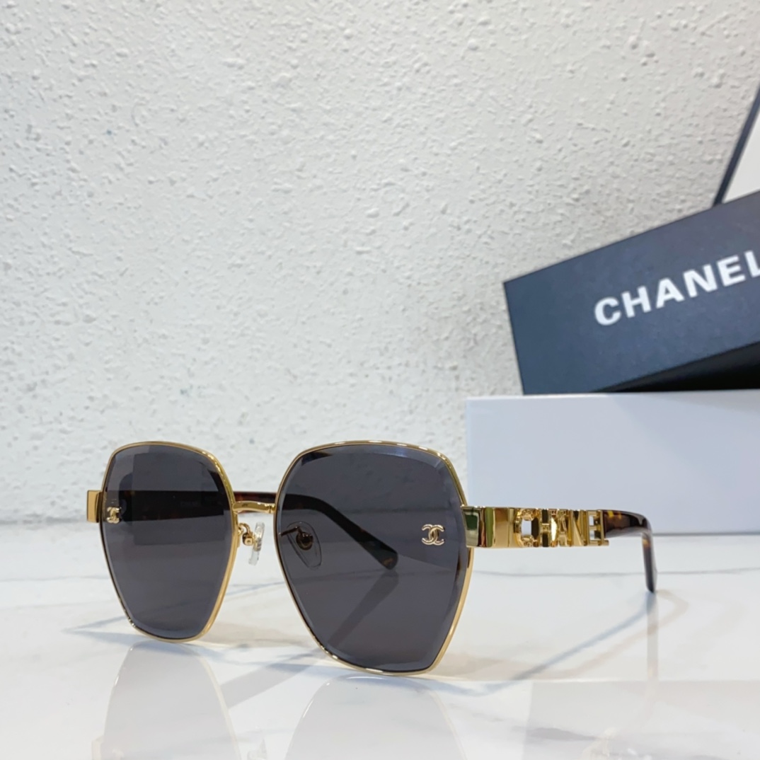 black gold Replica Chanel sunglasses CH7341