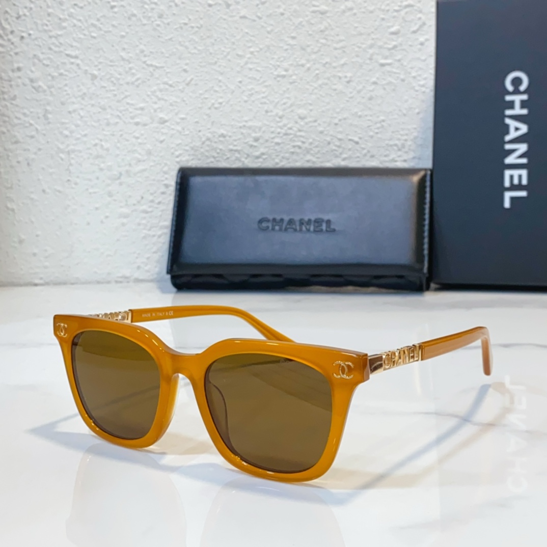yellow frame sunglasses replica chanel ch5689 - coffee