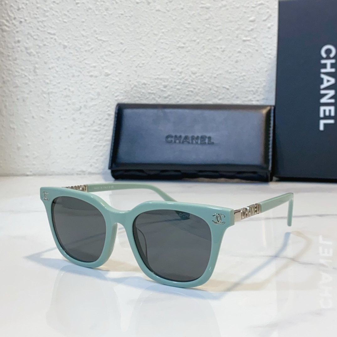 yellow frame sunglasses replica chanel ch5689 - green