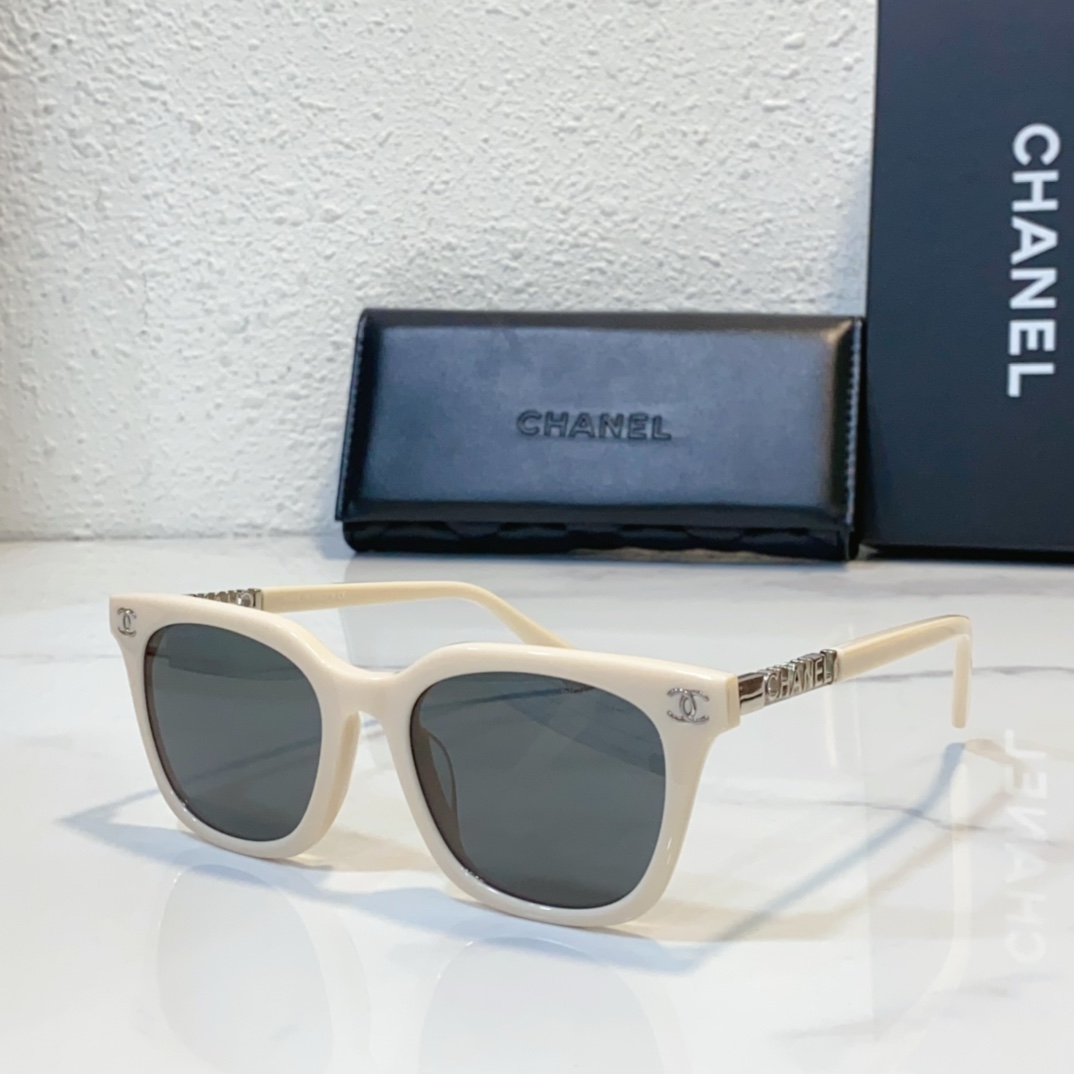 yellow frame sunglasses replica chanel ch5689 - beige