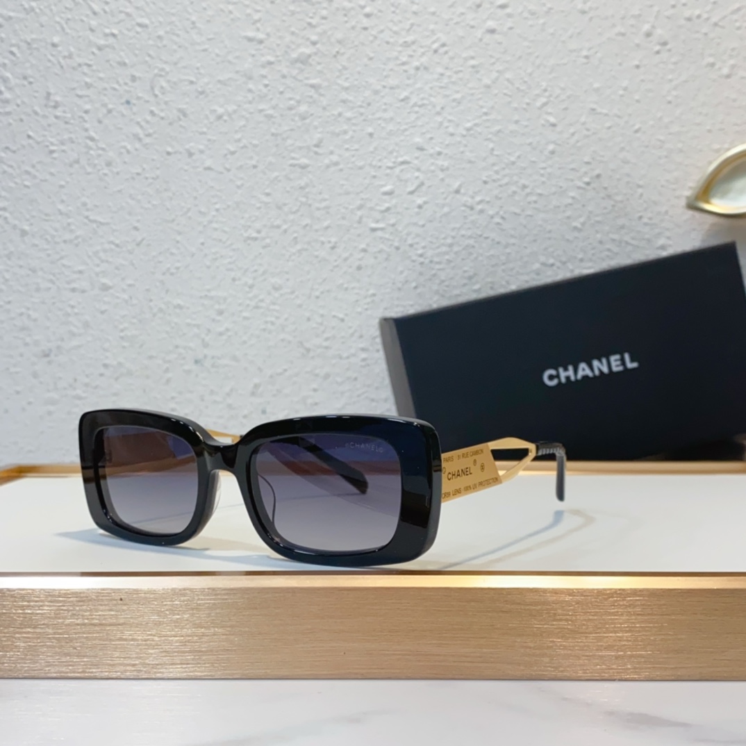 Replica chanel sunglasses for sale ch10519 - black gold