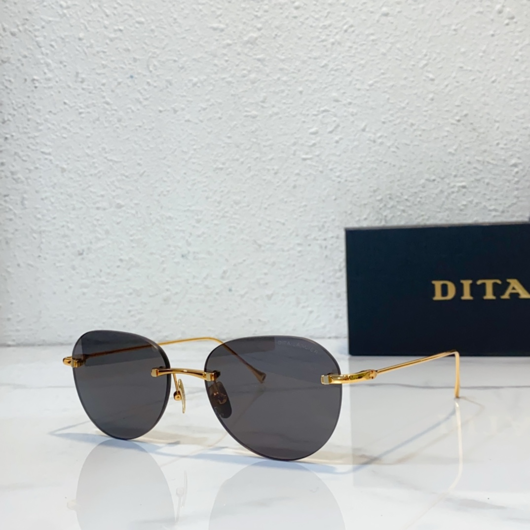 fake sunglasses dita for round faces ddlx121 - black gold
