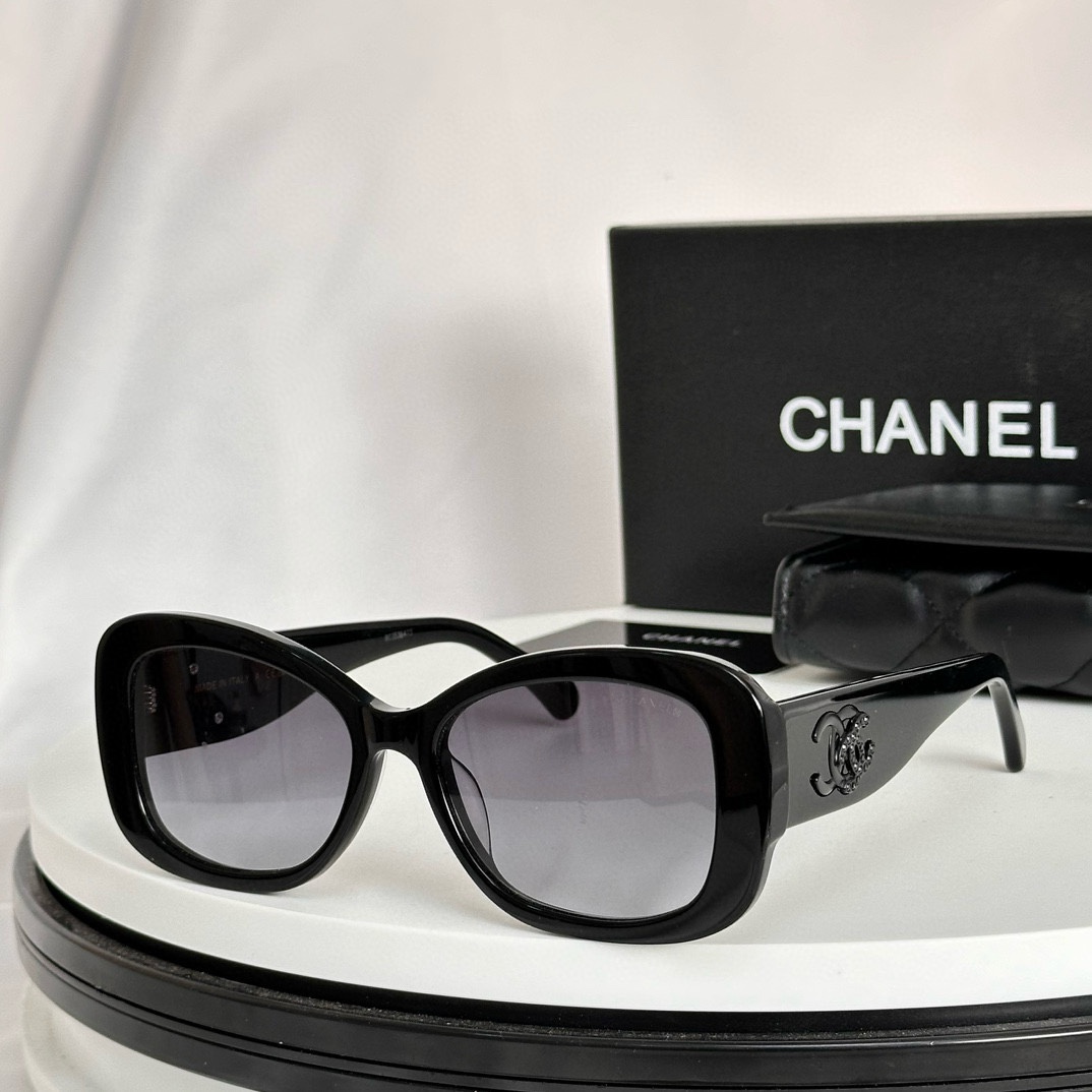 Best replica sunglasses for fashion chanel ch54688 - black gun