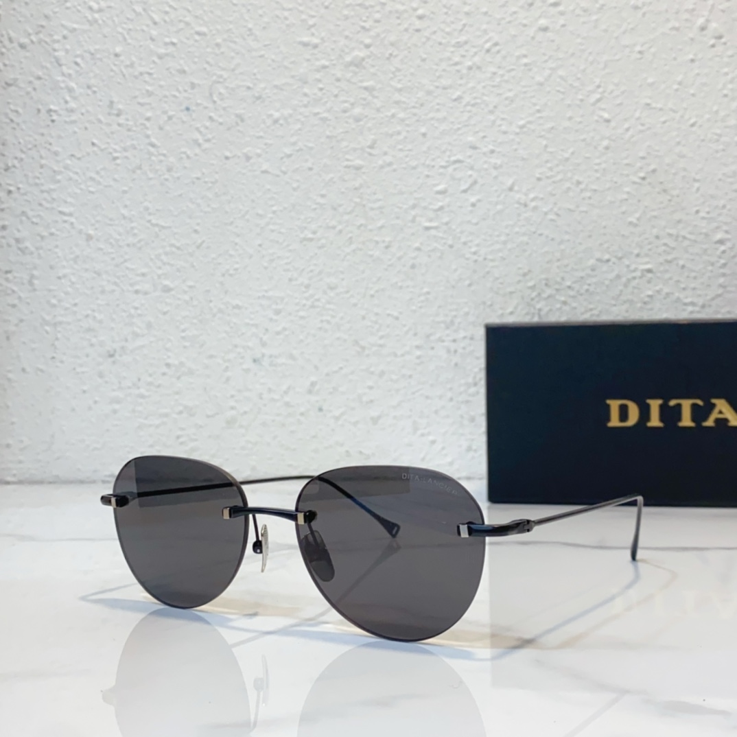 fake sunglasses dita for round faces ddlx121 - black silver