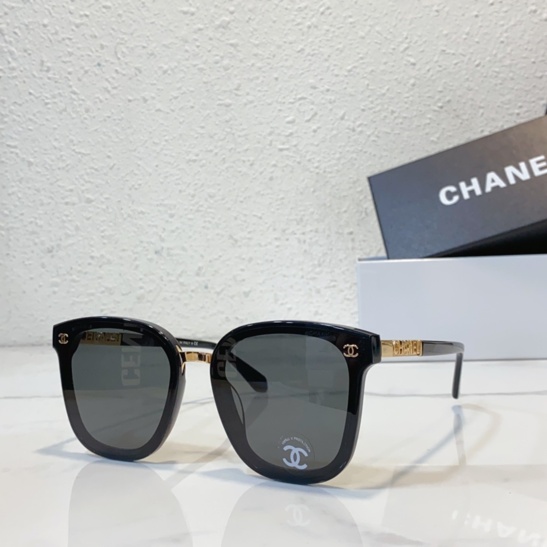 Chanel Replica sunglasses that look like real ch6090 - black gold