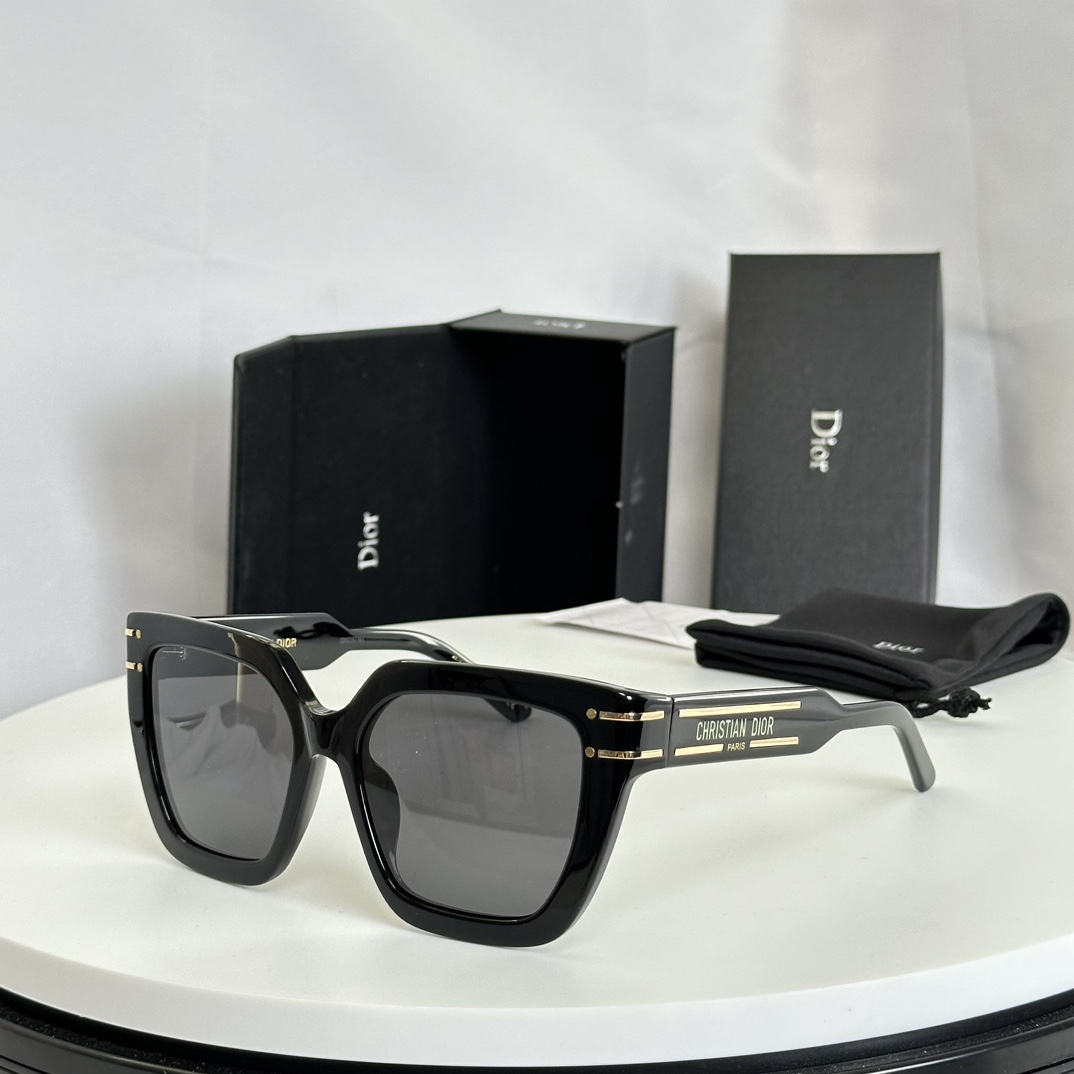 Fake Dior Sunglasses s10f - black 2