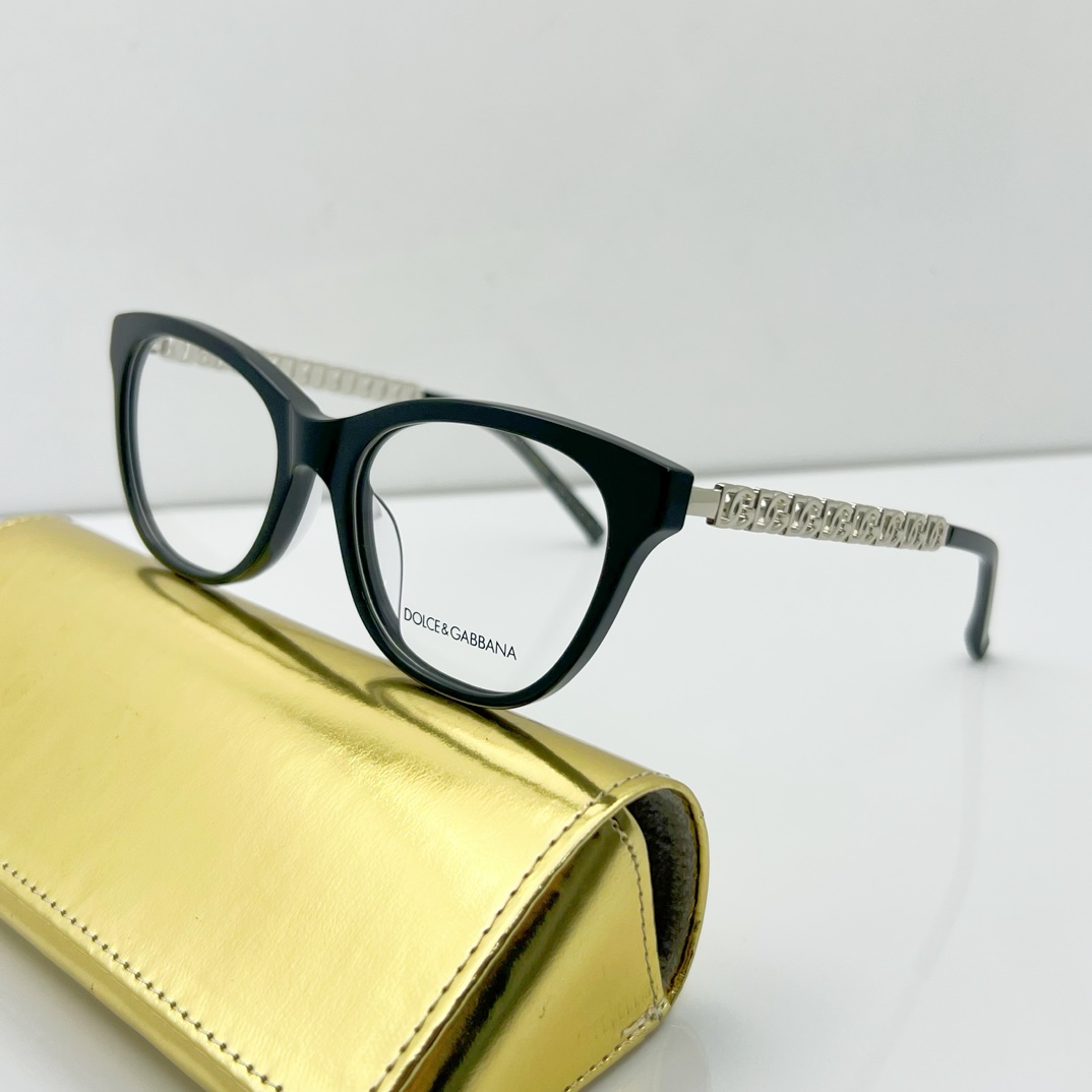 Comfortable D&G fake glasses for office work 3377 - black silver