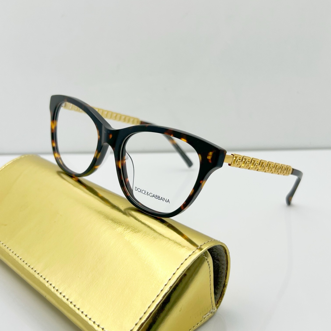 Comfortable D&G fake glasses for office work 3377 - amber