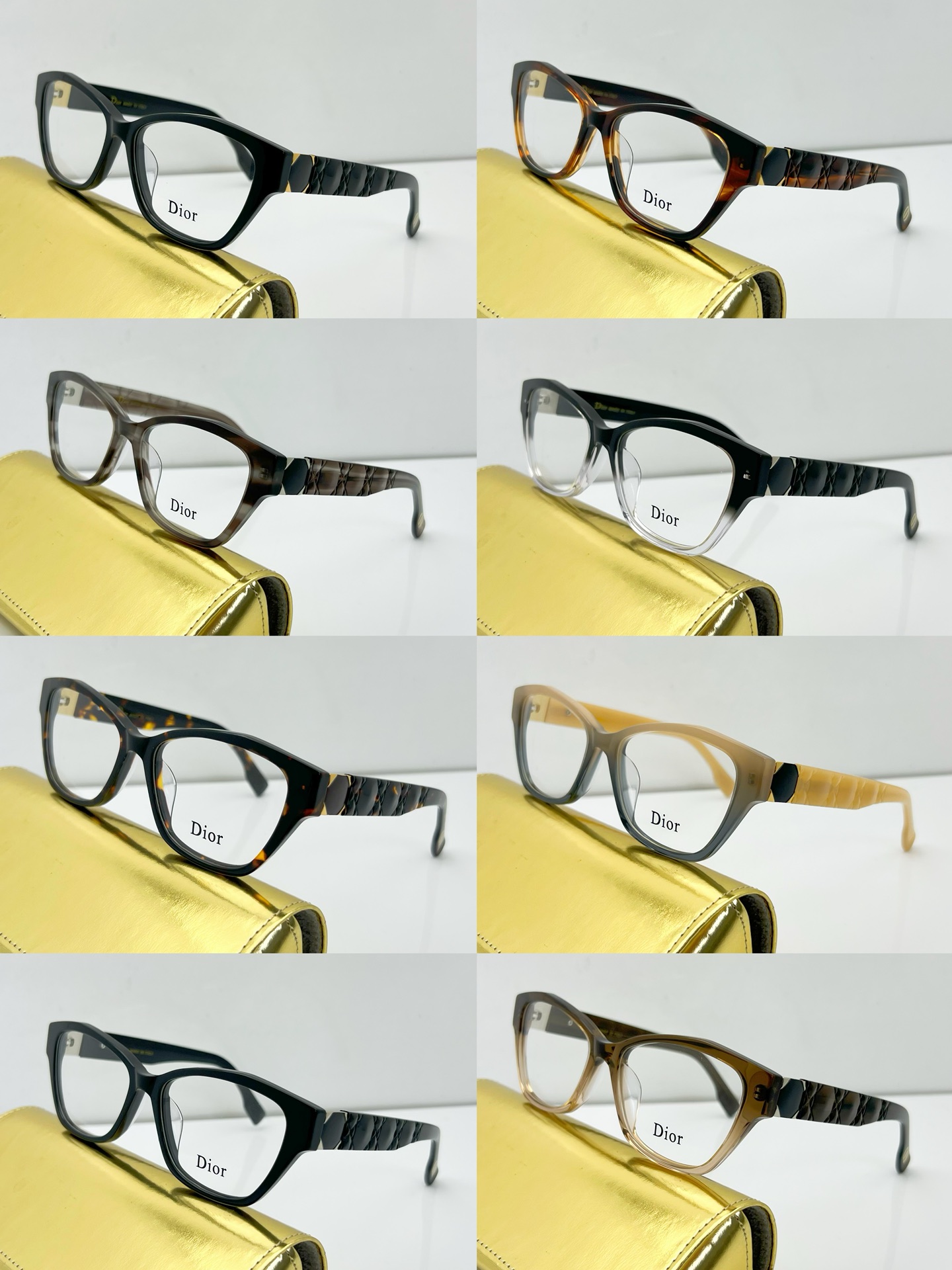 Stylish Dior fake glasses with clear lenses 0239 - side