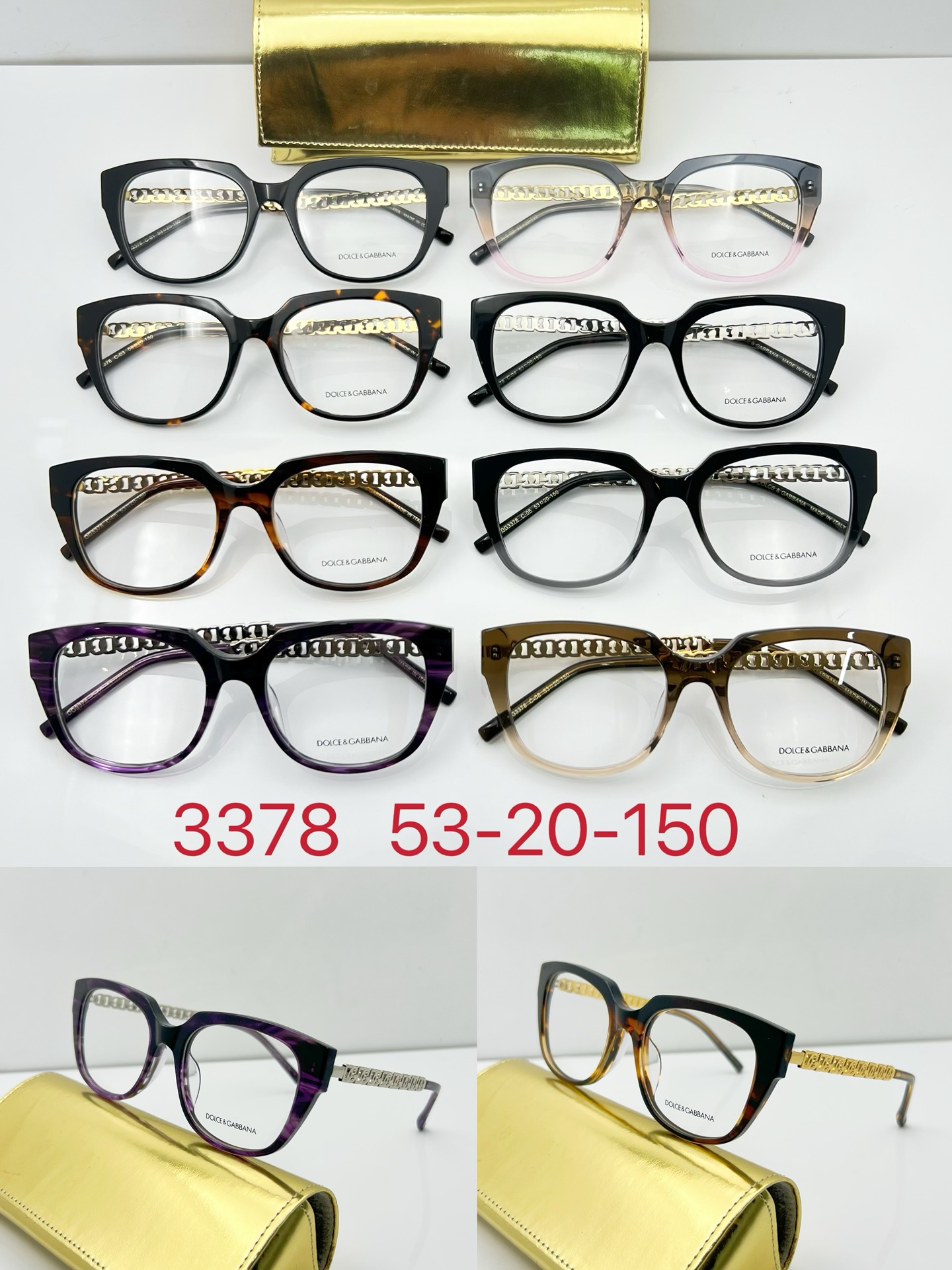 D&G Replica eyeglasses for non-prescription use 3378 - front