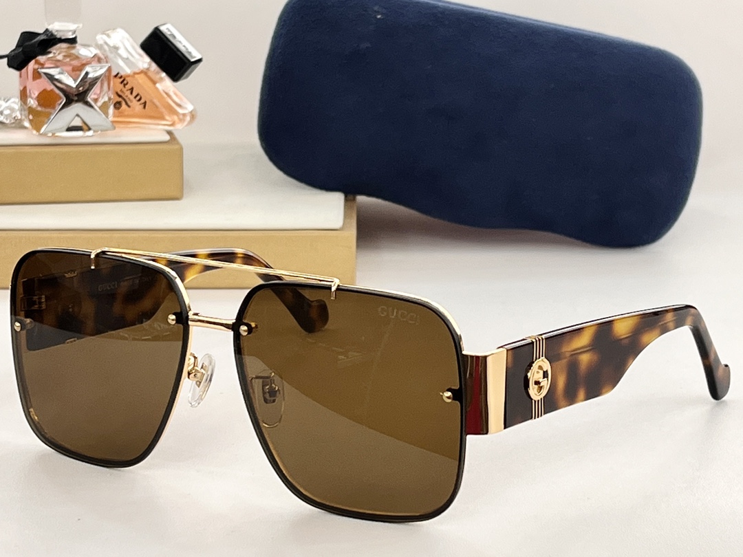 Replica Gucci sunglasses with grey lenses gg1596 - brown