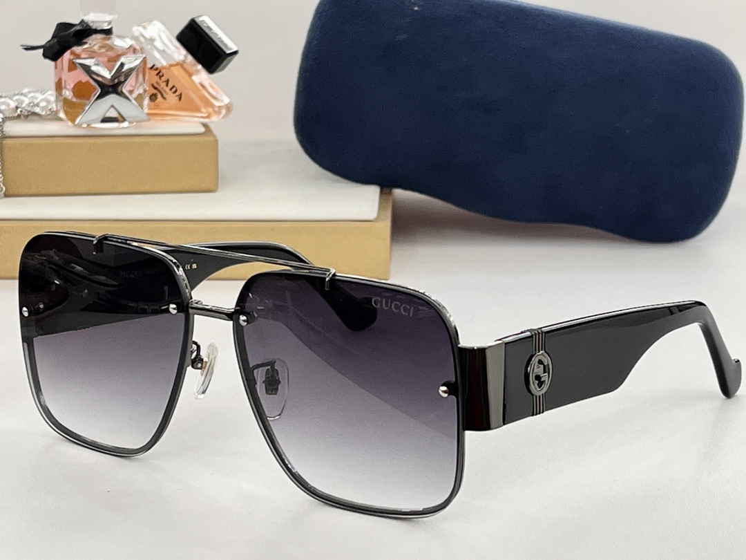 Replica Gucci sunglasses with grey lenses gg1596 - grey