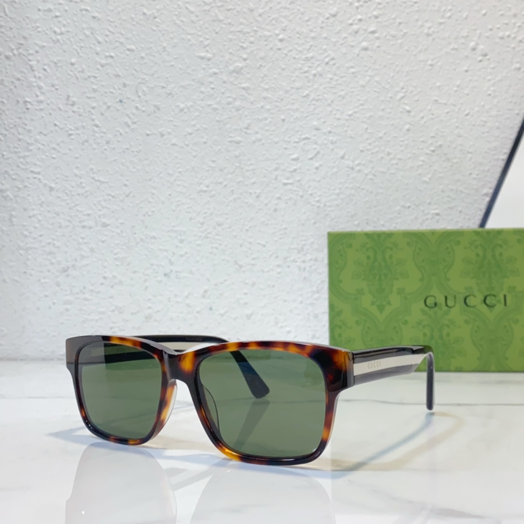 Fake sunglasses gucci for square faces gg0340sa - amber green