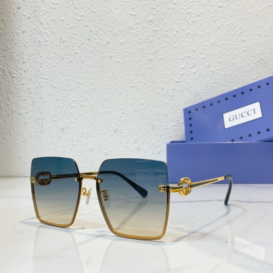 Replica Gucci sunglasses with impact-resistant lenses gg1295s - 3 - sky blue