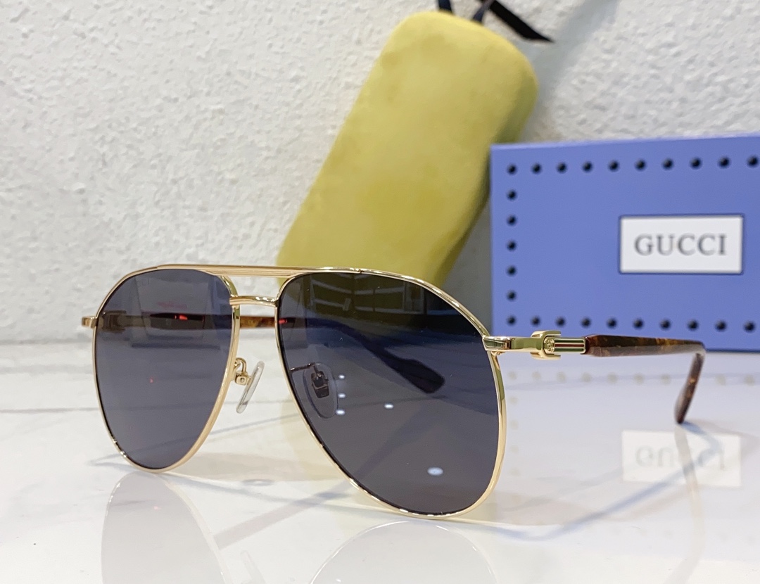 Fake Gucci sunglasses gg1220s - black silver