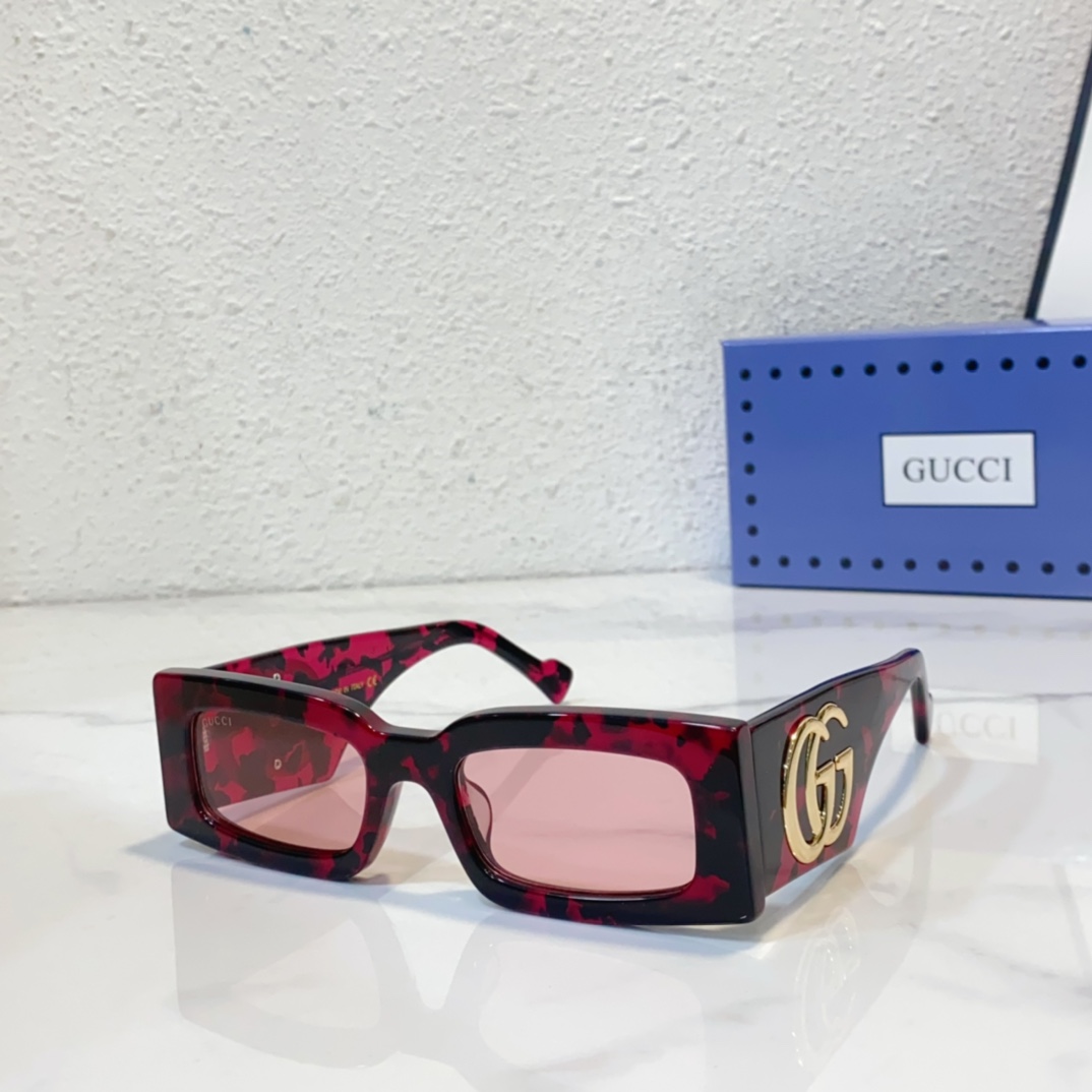 Fake gucci sunglasses with wrap-around frames gg1425s - red
