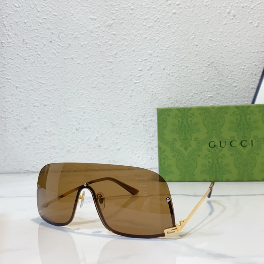 rep sunglasses gucci with side shields gg1560s - brown