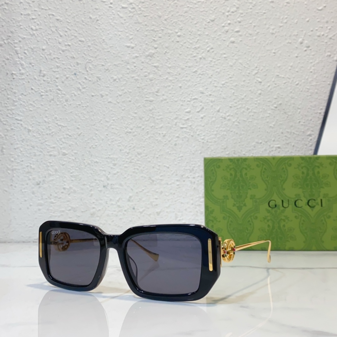 Faux designer sunglasses gucci gg9953s - black gold