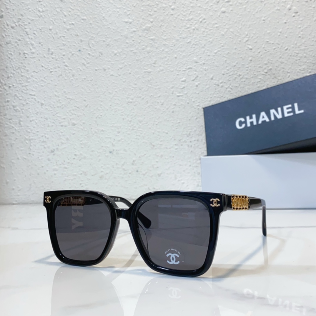 Chanel Replica sunglasses 6820 - black gold
