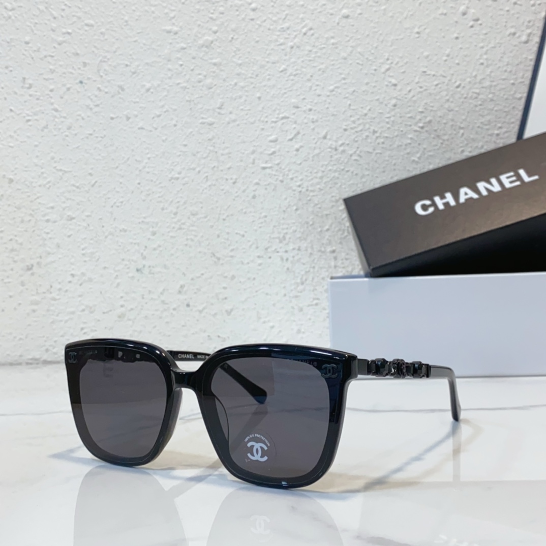 Fake Chanel Shades diamond ch6809 - black