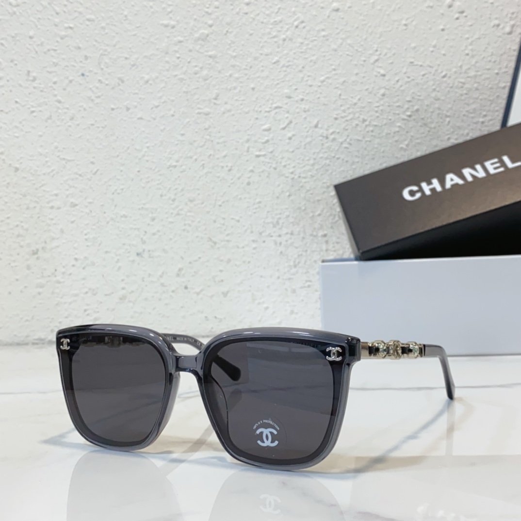 Fake Chanel Shades diamond ch6809 - black silver
