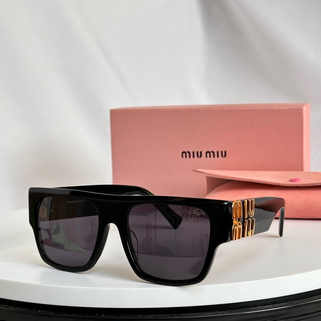 Miu Miu shades replica lsmu10w - black gold