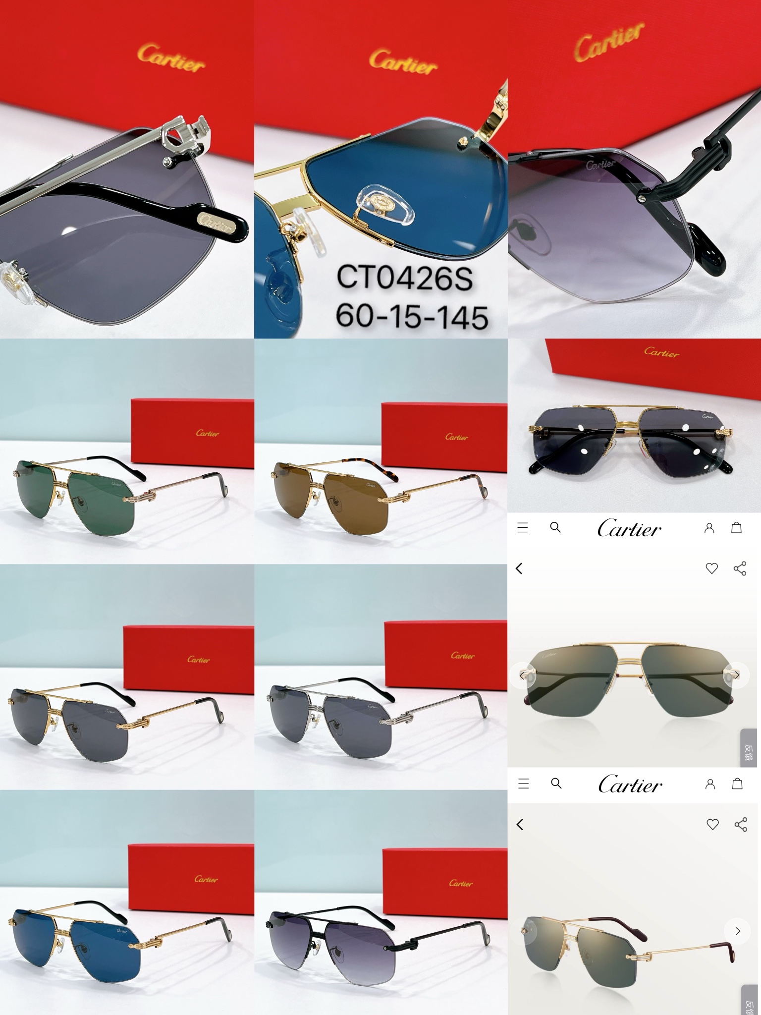 Cartier Replica Sunglasses High Quality CT0426S - collection 2