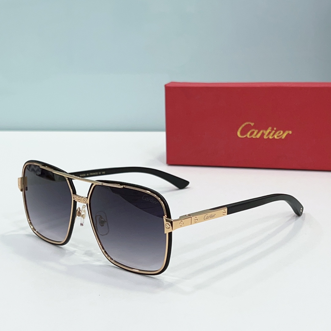 Cartier Sunglasses Faux ct0993 - black gold Cartier Sunglasses Faux ct0993 - black gold
