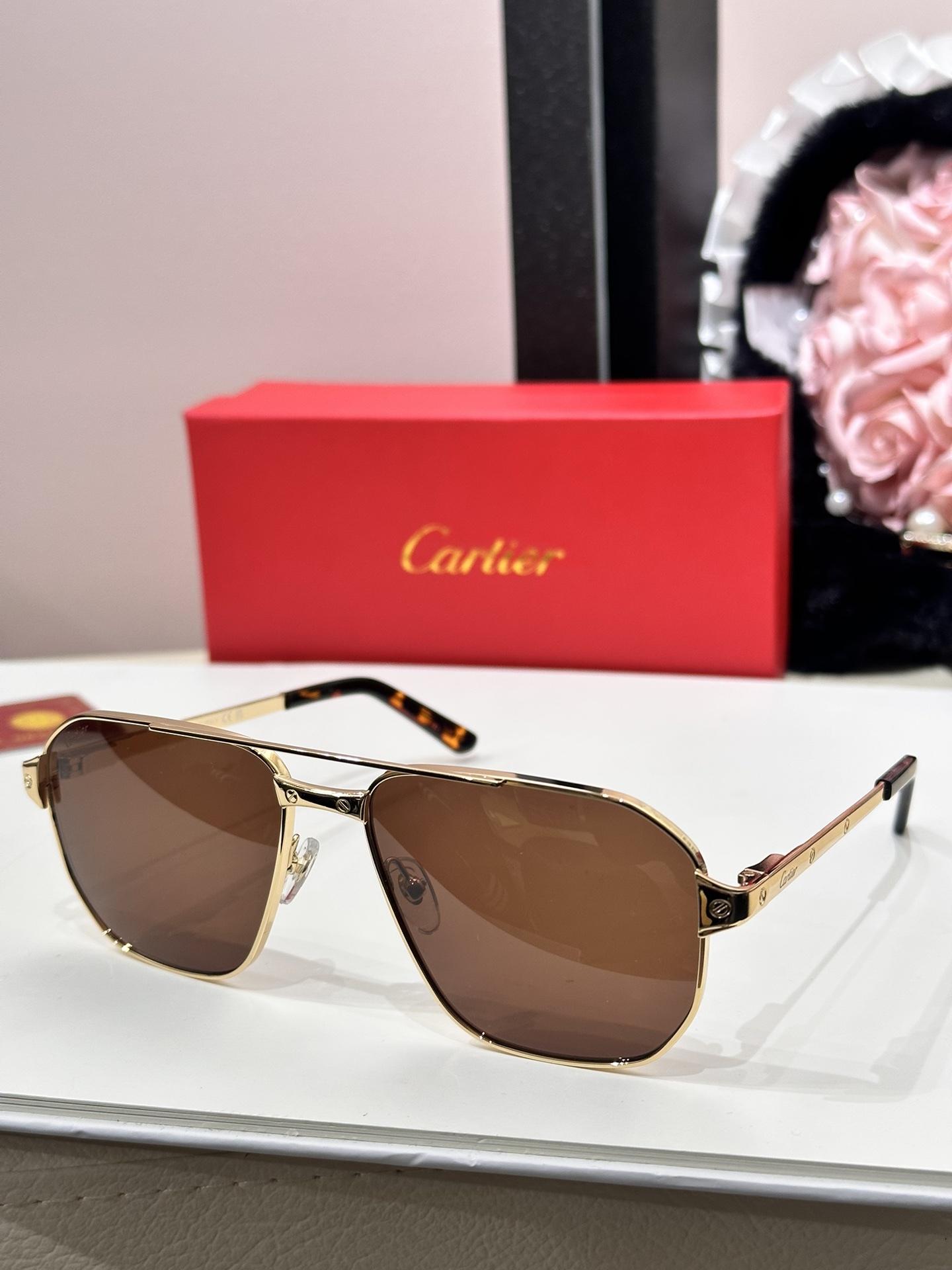 Cartier Sunglasses Dupe ct0424s- coffee