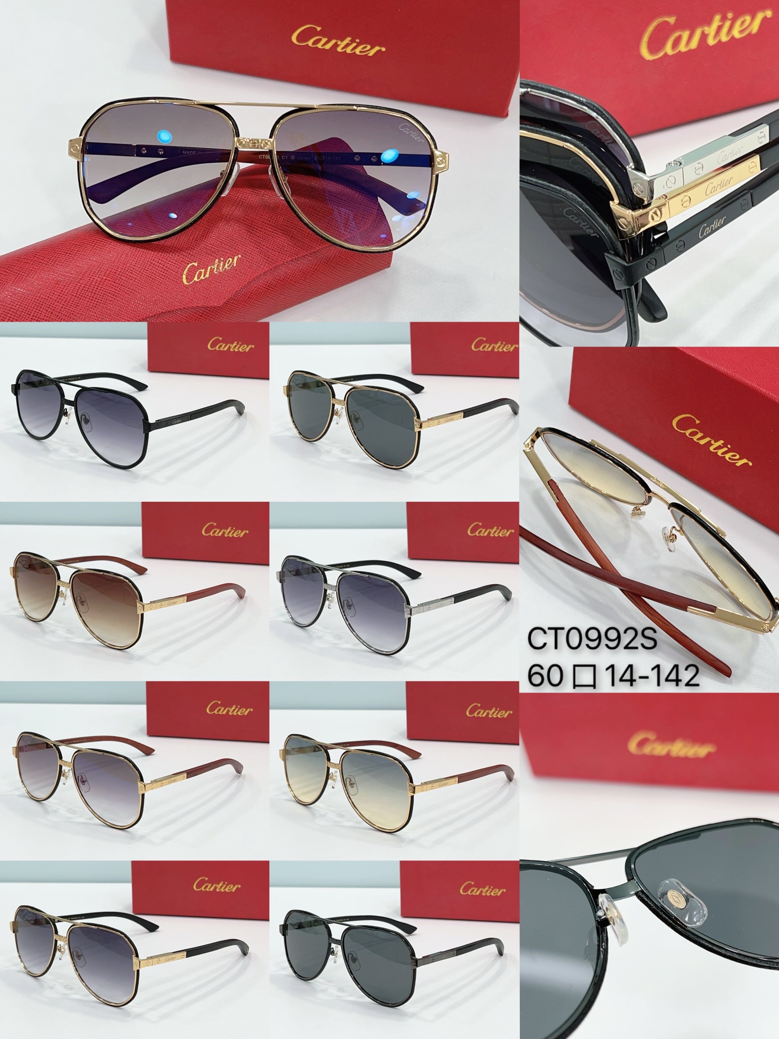 Faux Cartier Sunglasses ct0992- collection