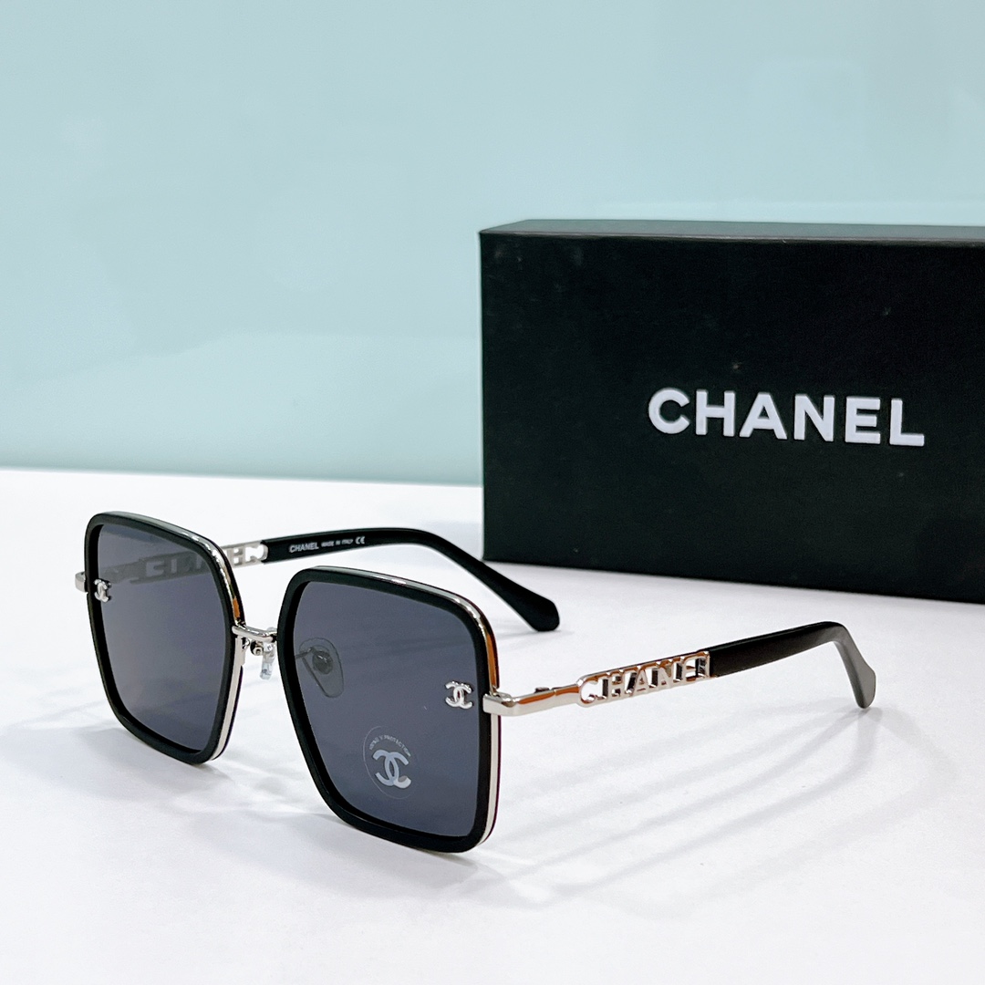 Chanel Fake Sunglasses ch5005 - black gold