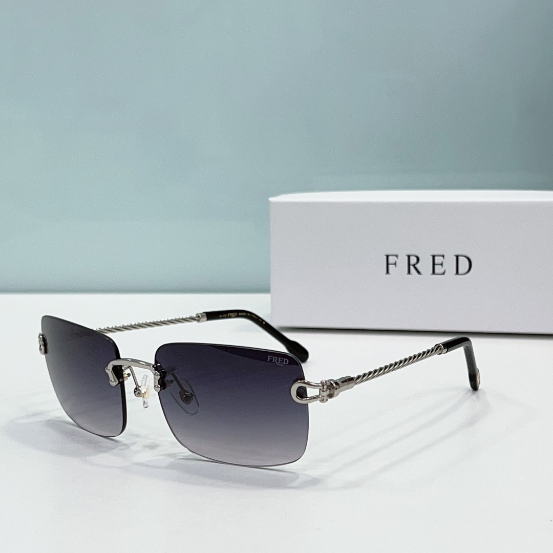 FRED knockoff sunglasses fg40005 - black silver