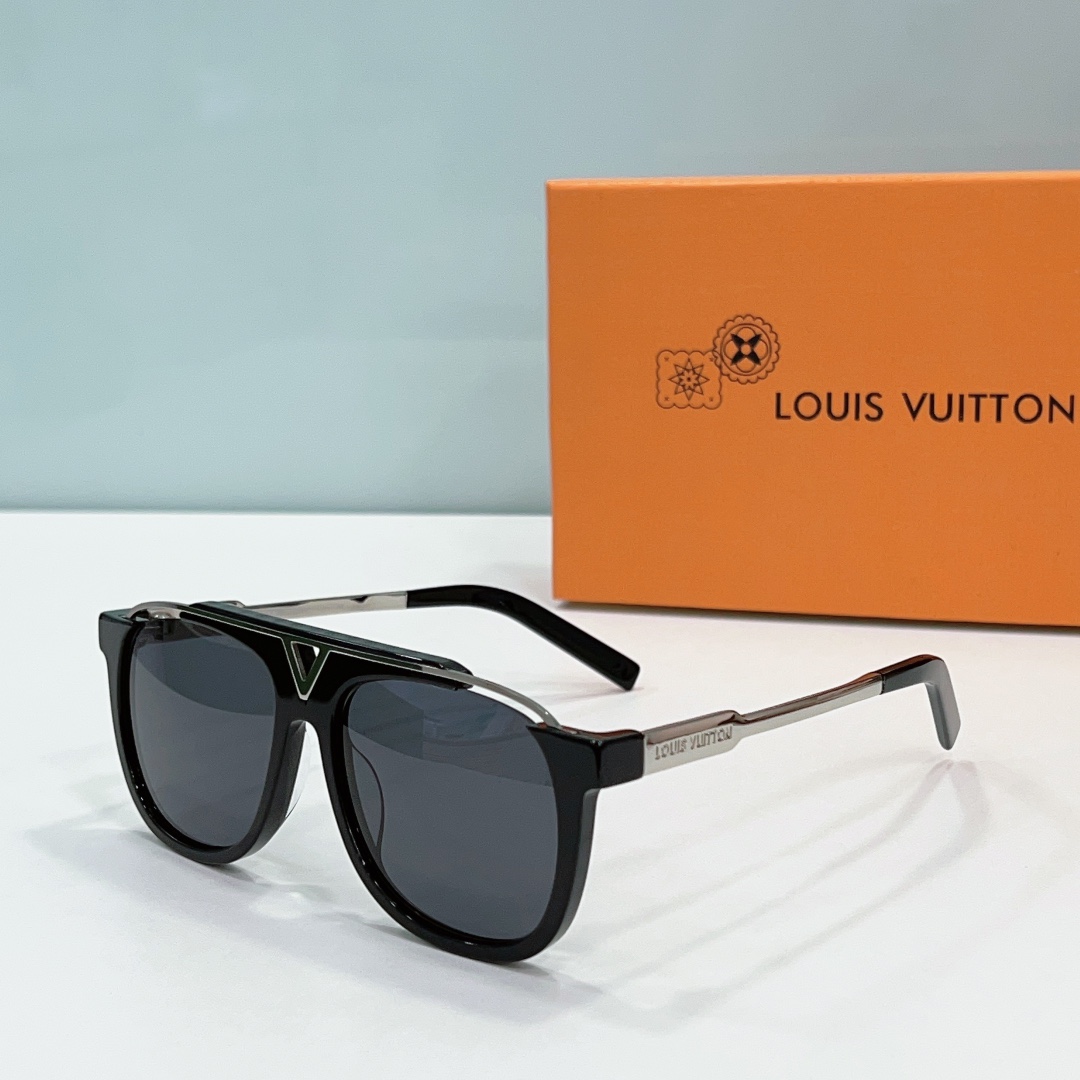 Wholesale Replica lv Sunglasses z0937 - black silver