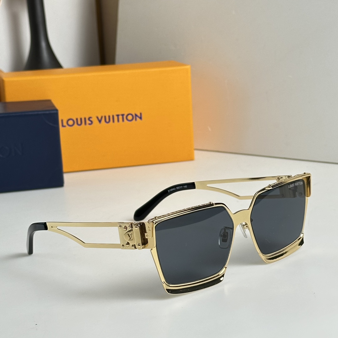 Wholesale Copy LV Millionaire Sunglasses z1995u - Black gold