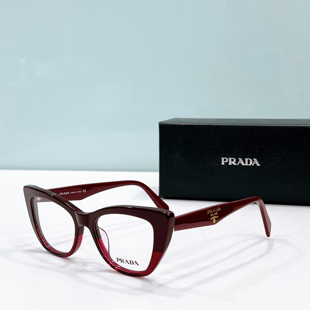 prada glasses replicas pra21v Online - wine red