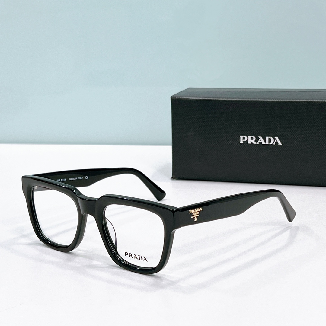 black color Prada eyeglasses frames high quality Replica pra13v 