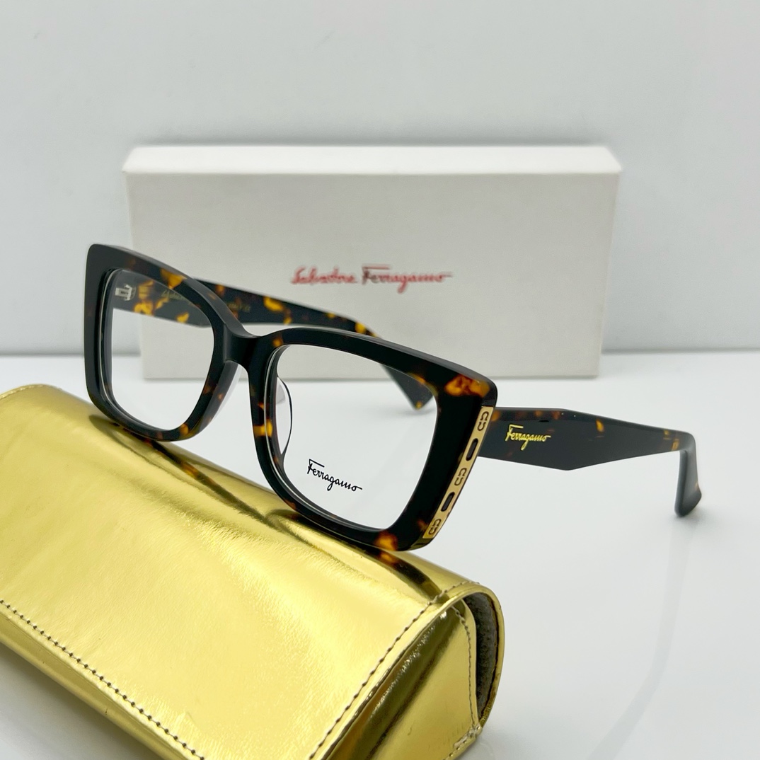 Fake Ferragamo glasses 2900 Quality Online - black silver