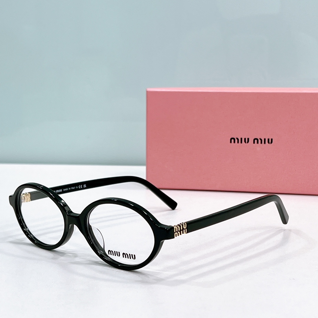 Online Fake Miu Miu Eyeglasses smu04zf - black