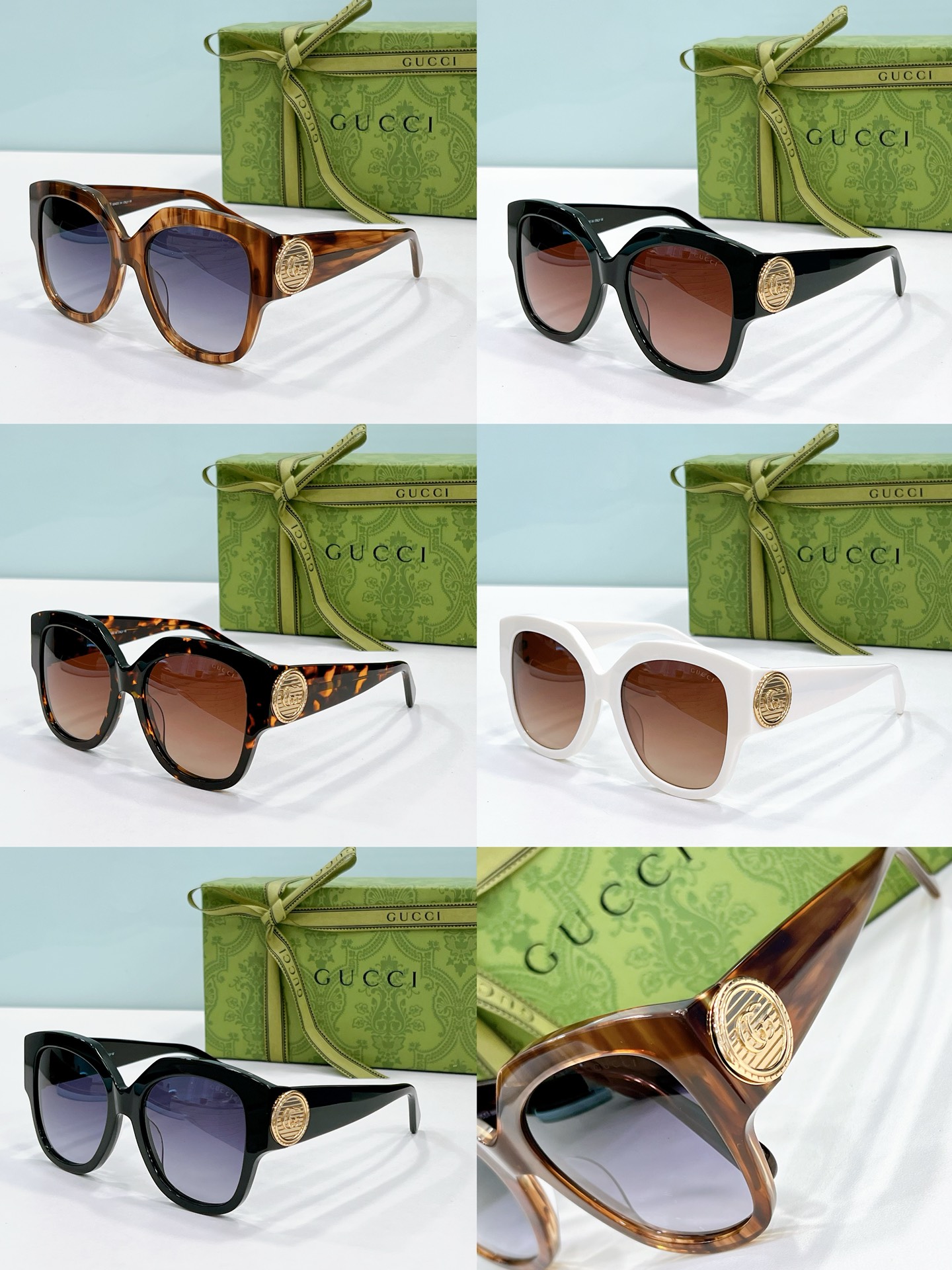 collection 2 of Gucci faux designer sunglasses gg1407s