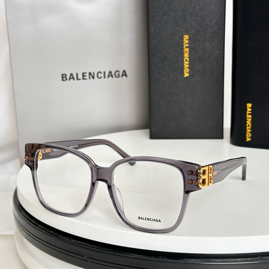 gray color of Balenciaga eyeglasses dupe BB0104