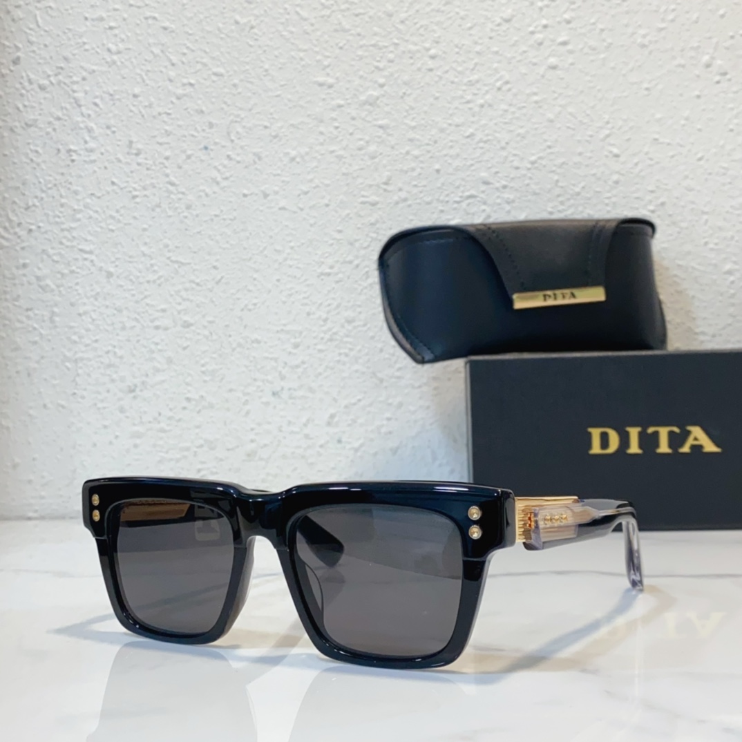 black gold color of faux designer sunglasses dita dts434