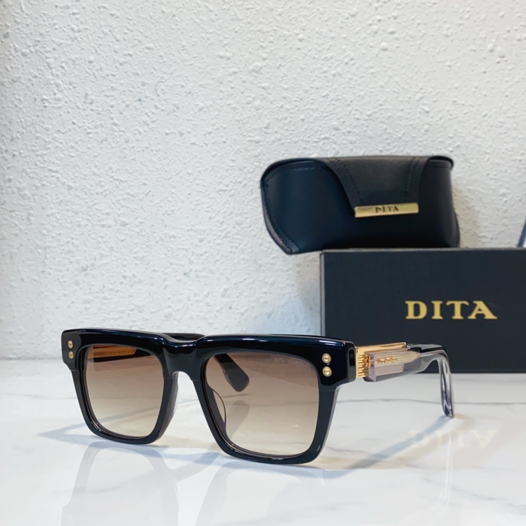 tea color of faux designer sunglasses dita dts434 