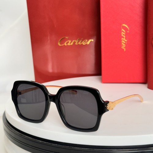 Copy Black polarized sunglasses cartier CT0646S