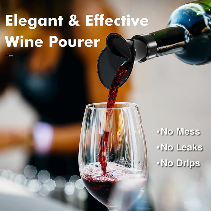 Wine Aerator Pourer 2 in 1 multi-function petal shape Red Wine Stopper quick sober wine set wine pourer decanter