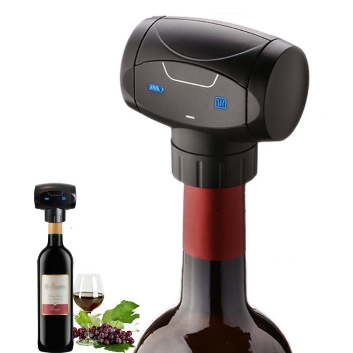 Vacuum Electric Wine Stopper Fits Reusable Wine Vacuum Pump Wine Stopper Keep Fresh Bar Tools Automatic Vacuum Wine Bottle Sealer