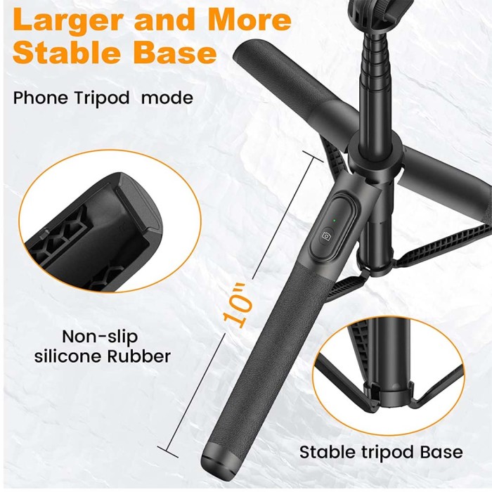 Selfie Stick Tripod with Remote for Cell Phone 4 -7 ,Portable Phone Tripod Stand Compatible with iPhone Android Lightweight Expandable for Travel Selfies Video Recording Vlog