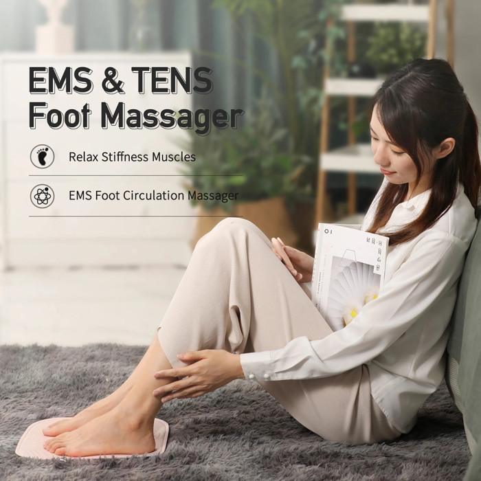 Electric EMS Foot Massager Pad Feet Muscle Stimulator Foot Massage Mat Improve Blood Circulation Relieve Ache Pain Health Care